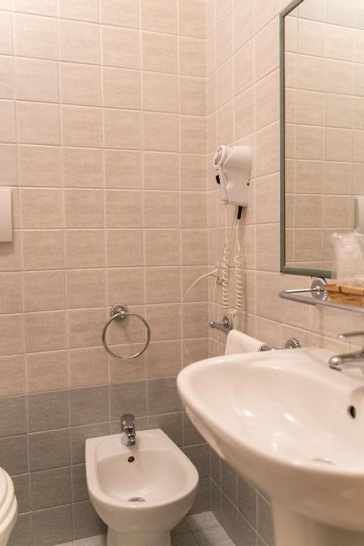Koupelna v ubytování Hotel Belvedere
