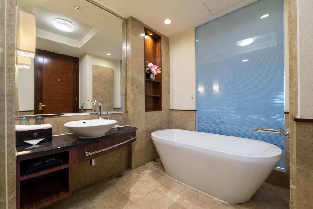 Koupelna v ubytování Huizhou Kande International Hotel
