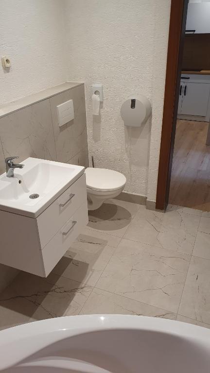 Koupelna v ubytování Hotel Felicia