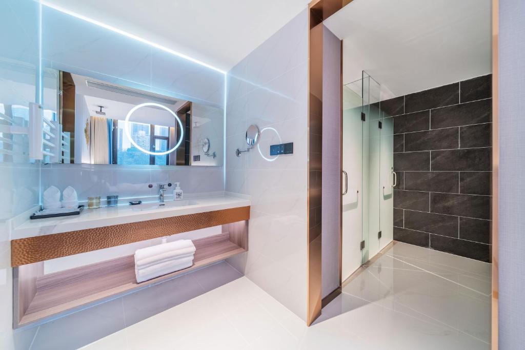 Koupelna v ubytování ChongQing Could Hotel 重庆云禧酒店