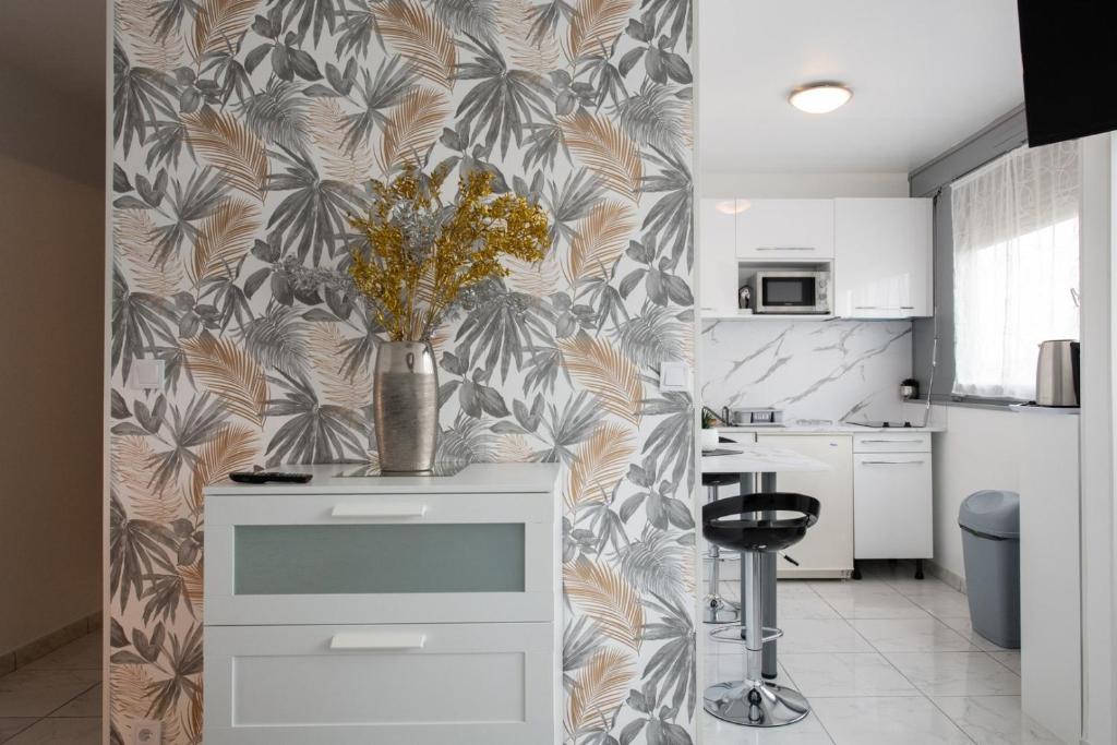 Kuchnia lub aneks kuchenny w obiekcie Le Jasseron - Appartement cosy avec garage quartier PartDieu