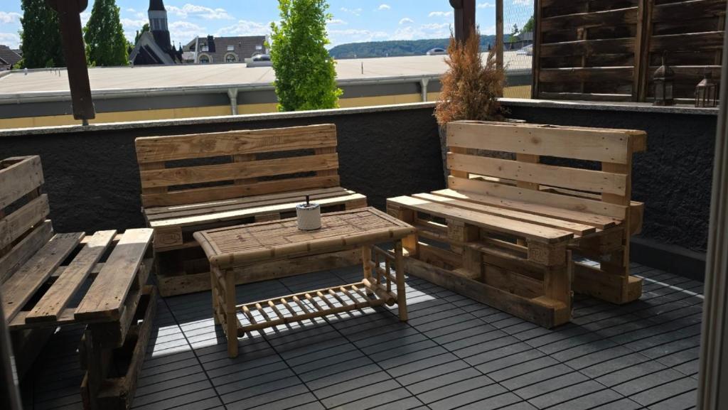 Balkón nebo terasa v ubytování work & stay house in Linz
