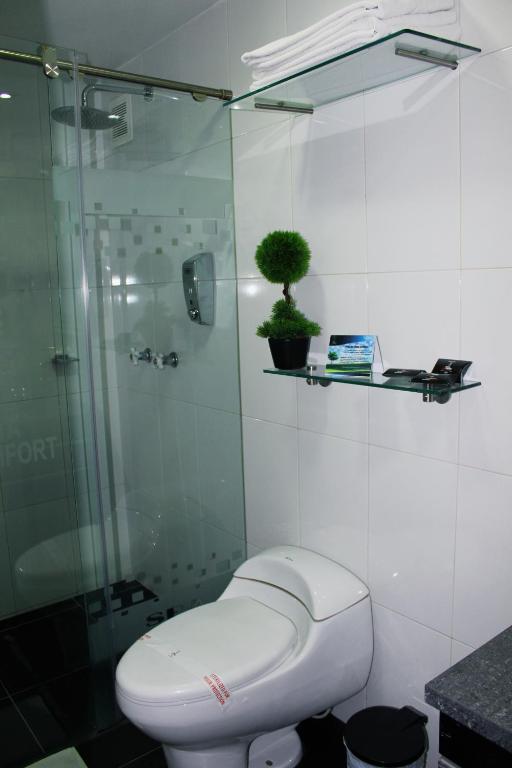 Koupelna v ubytování Hotel Bogota Expocomfort - Embajada Americana