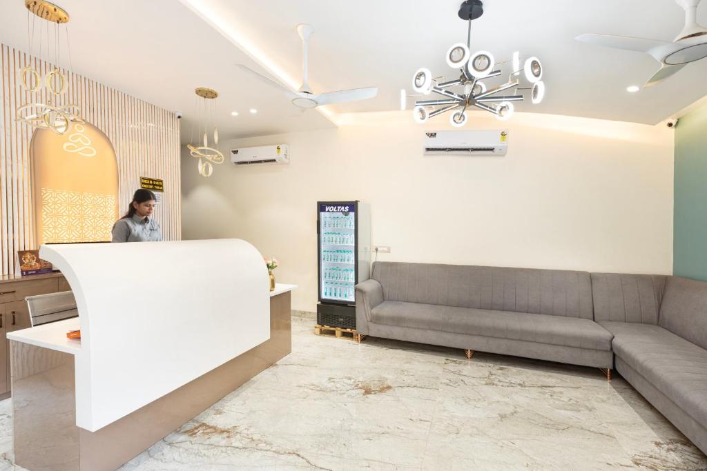 Posezení v ubytování Asar Varanasi Junction by Orion Hotels