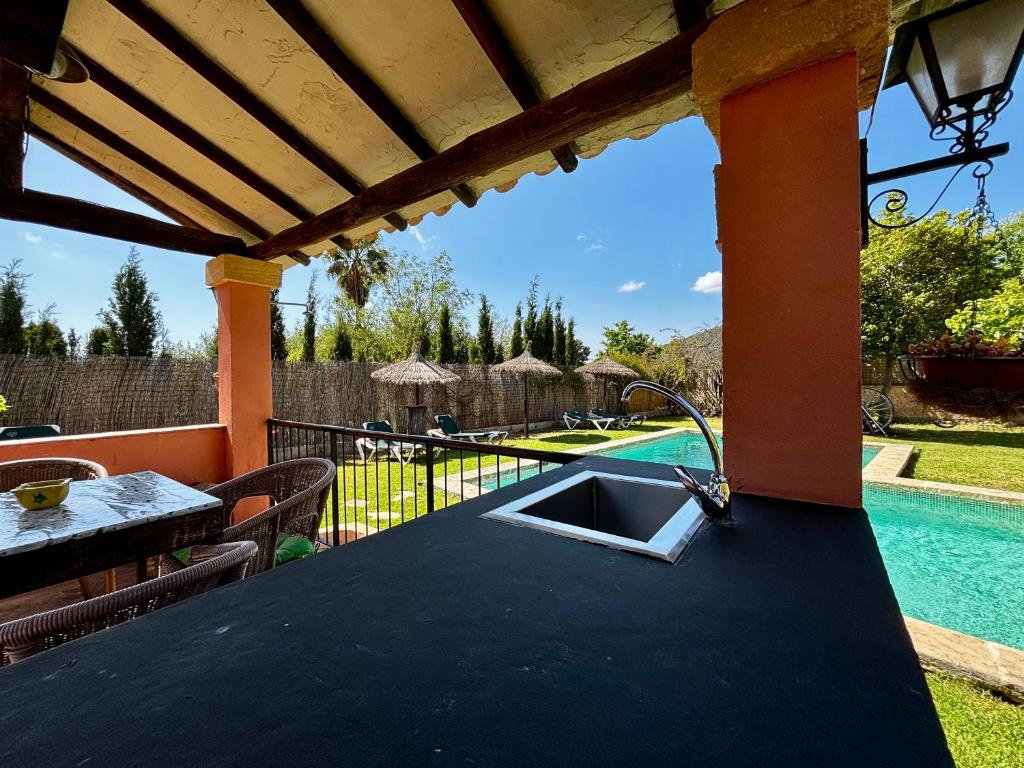 Bazén v ubytování Villa with pool Can Tomeu in Es Capdellà nebo v jeho okolí