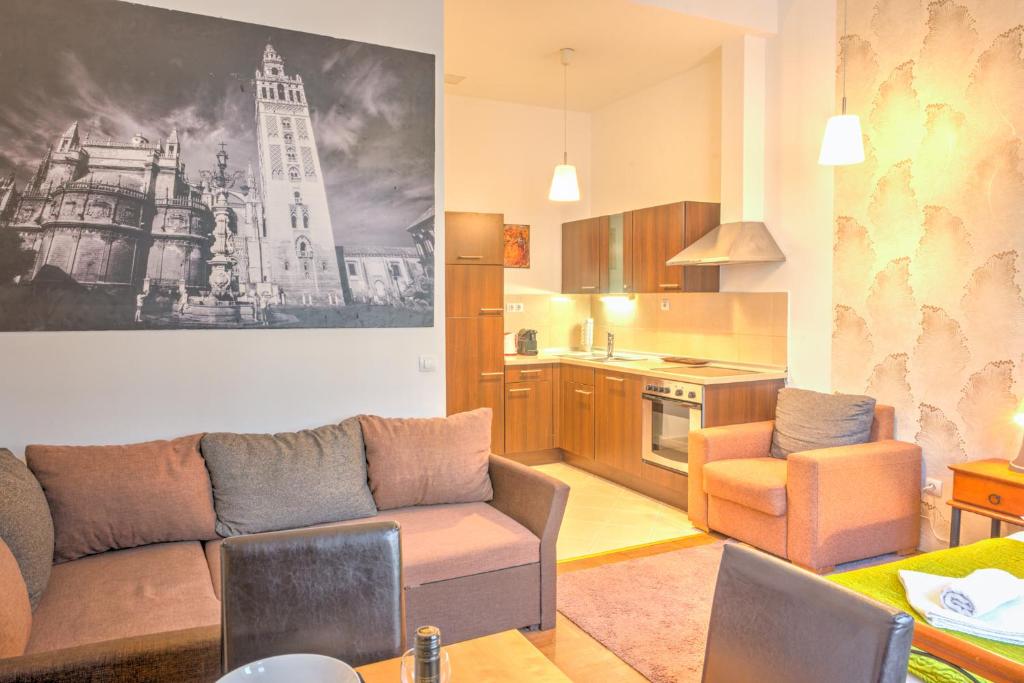 Kuchyňa alebo kuchynka v ubytovaní Budapest City Center Apartments