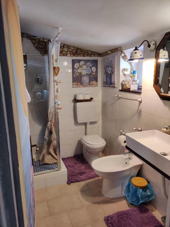 Koupelna v ubytování B&B LE GRETTE