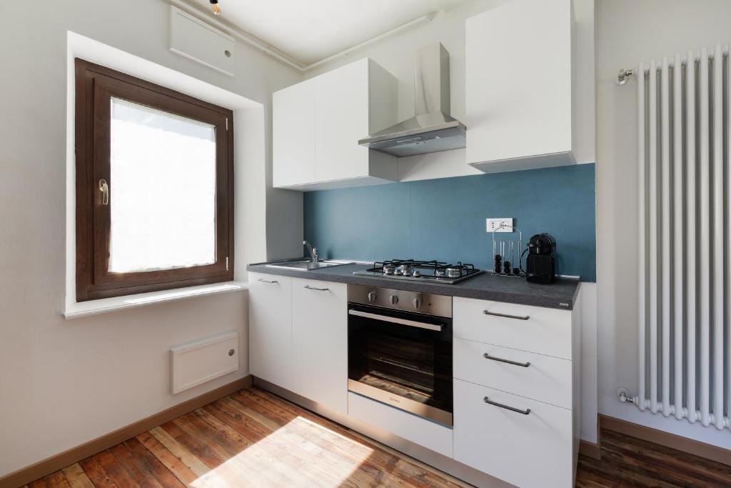 Kuchyň nebo kuchyňský kout v ubytování Residence Madamin
