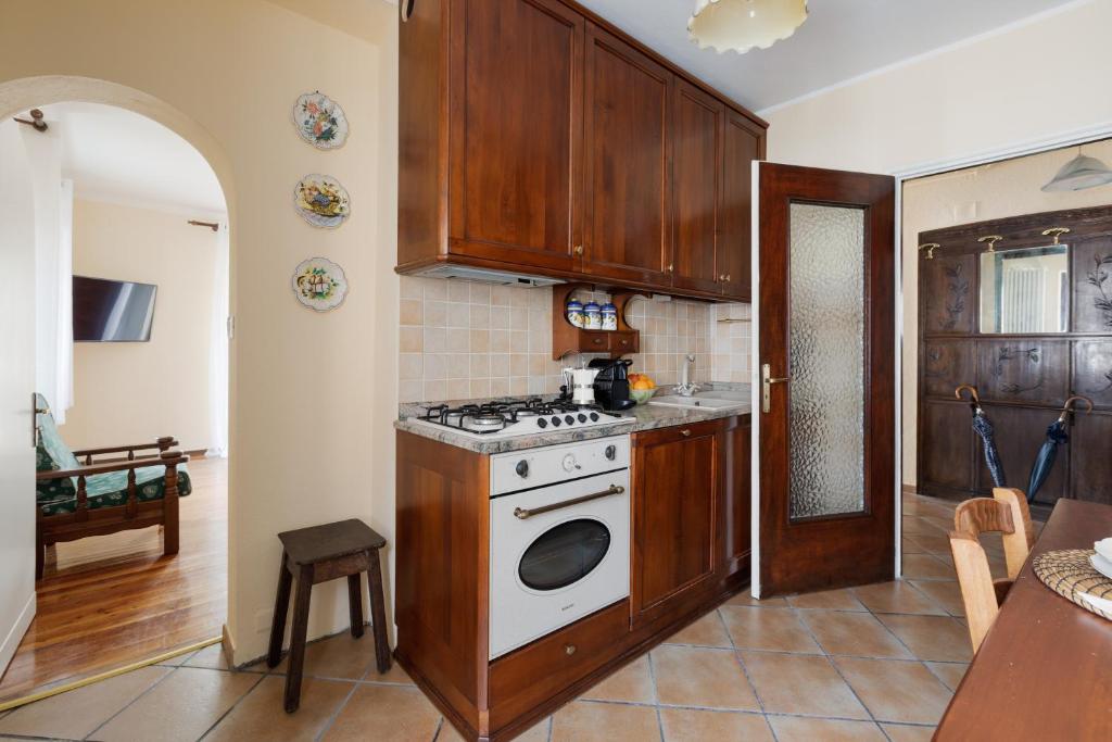 Kuchyň nebo kuchyňský kout v ubytování Residence Madamin