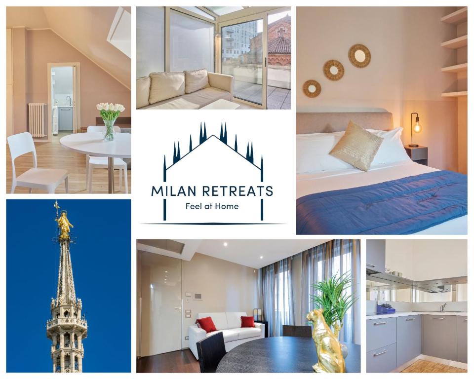 a collage of photos with the miami retreat hotel at home at Milan Retreats Duomo Suites in Milan