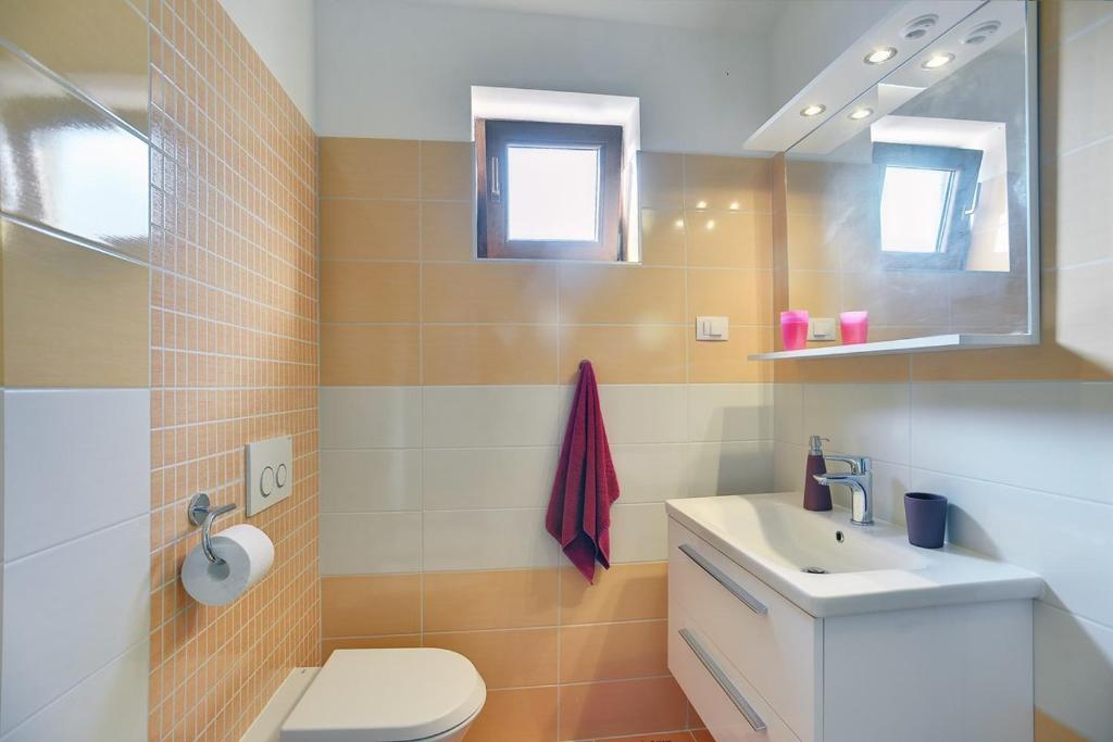 Koupelna v ubytování Villa Mareti