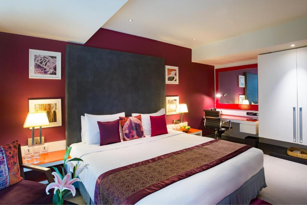 Postel nebo postele na pokoji v ubytování Hard Rock Hotel Goa Calangute