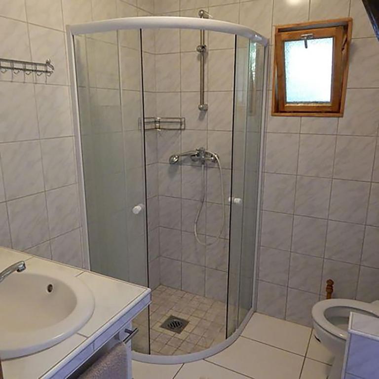 Koupelna v ubytování Mandel Camping