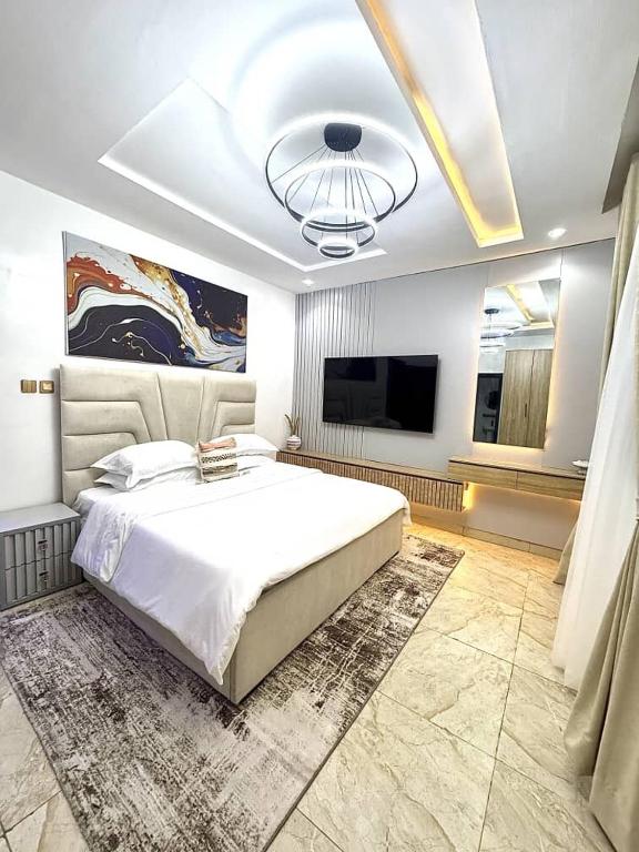 TV a/nebo společenská místnost v ubytování GoldenHills home