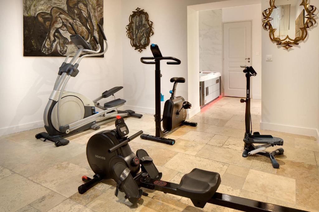 Fitness centrum a/nebo fitness zařízení v ubytování La Maison des Augustins 4 stars Spa et Fitness