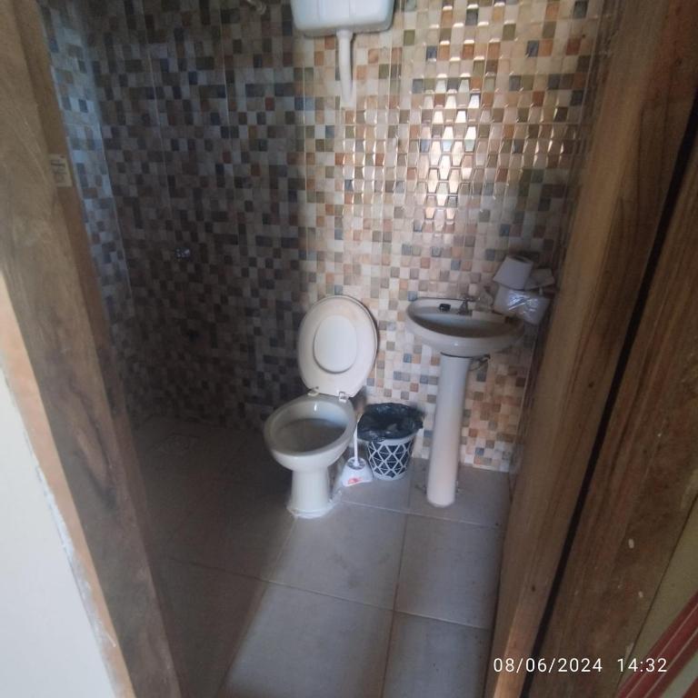 Koupelna v ubytování Chalet ULI