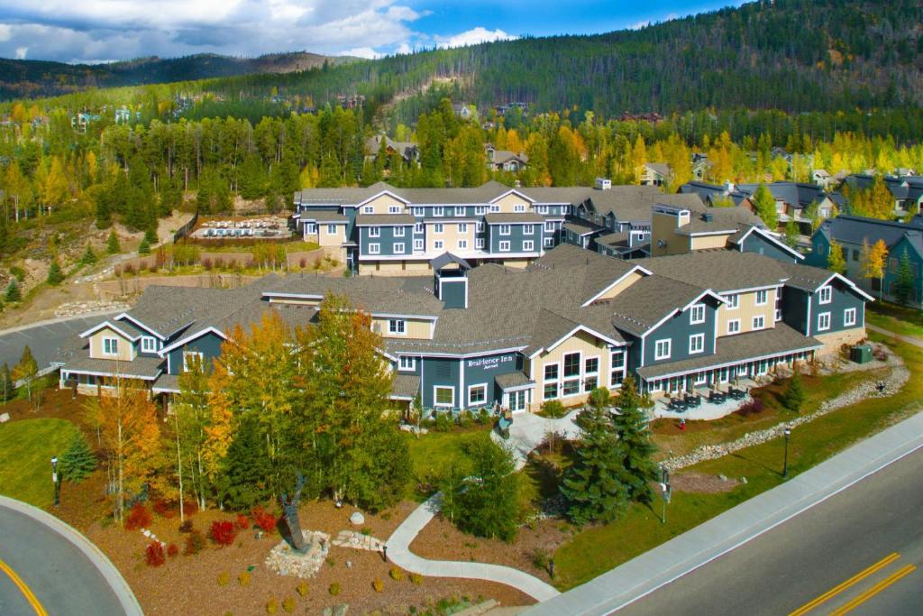 arial view of a large house in a residential neighborhood at Residence Inn by Marriott Breckenridge in Breckenridge