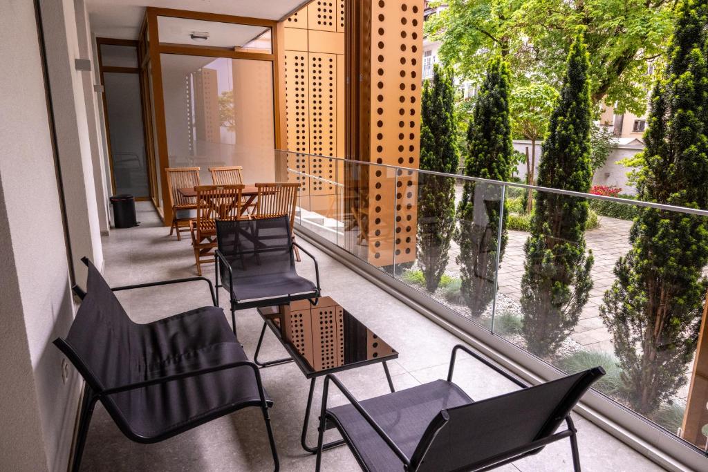 Balkón nebo terasa v ubytování Argo Apartments