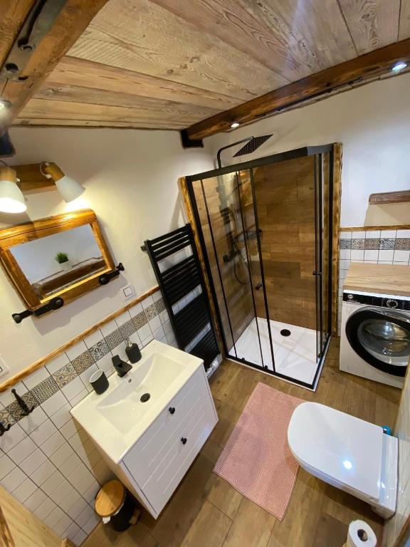 Koupelna v ubytování Apartmány u Dostálů