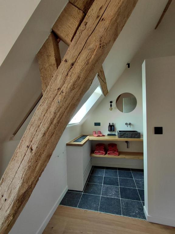 Kuchyň nebo kuchyňský kout v ubytování Hoeve De Hemel