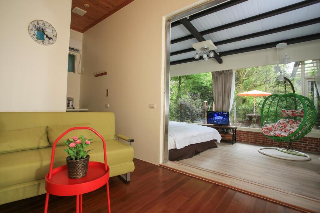 Posezení v ubytování Zhen Shan Zhuang B&B