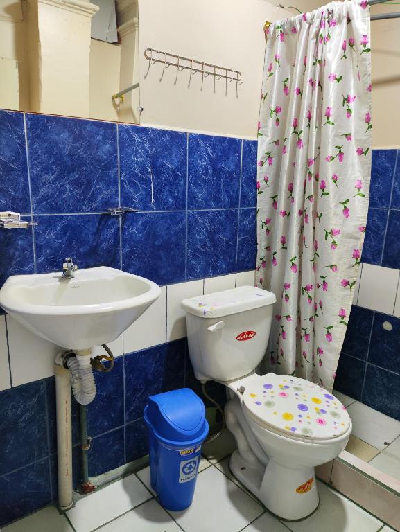 Koupelna v ubytování Hostal Latitud Ecuem