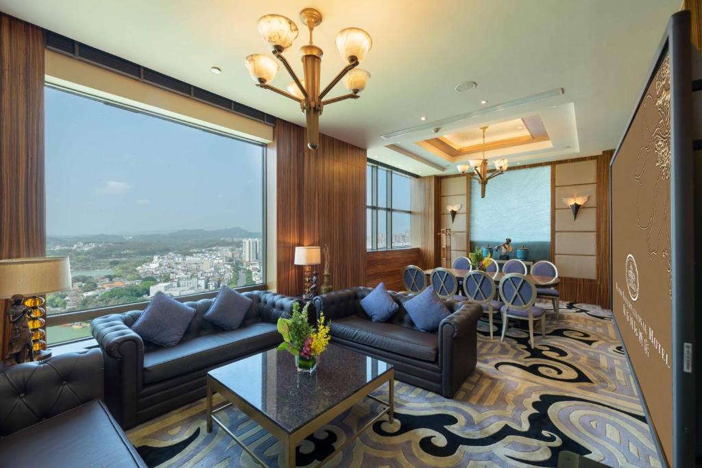 Posezení v ubytování Huizhou Kande International Hotel