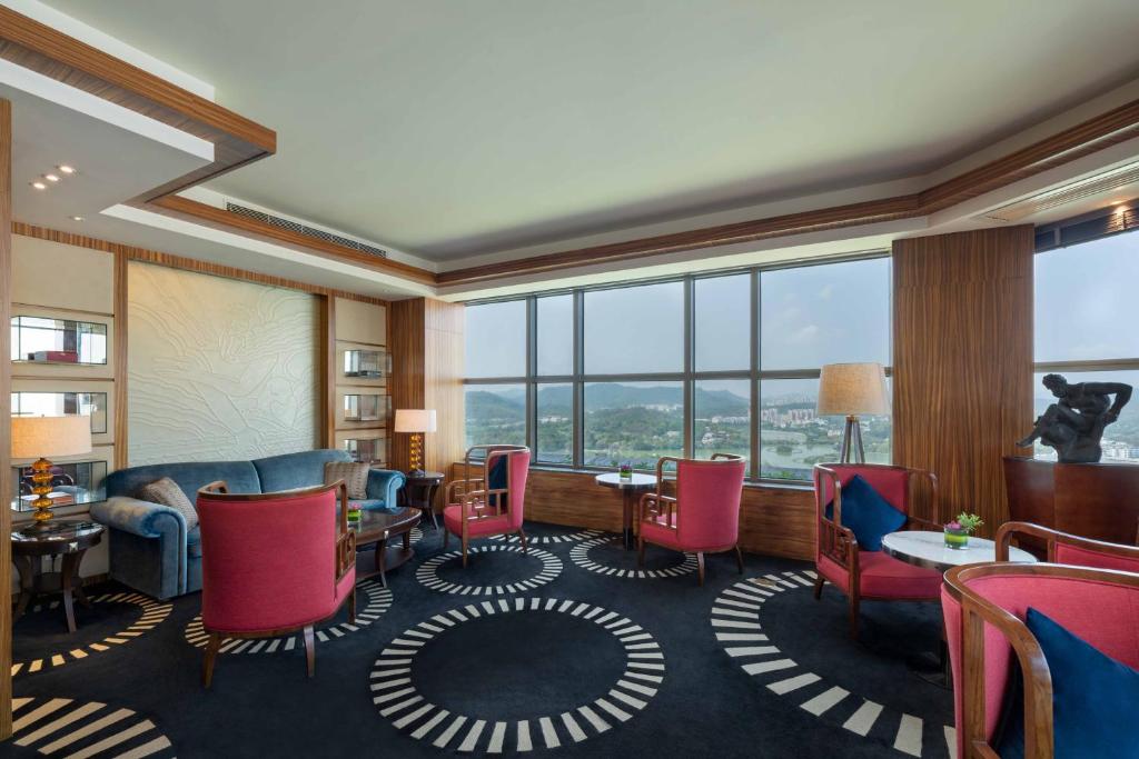 Posezení v ubytování Huizhou Kande International Hotel
