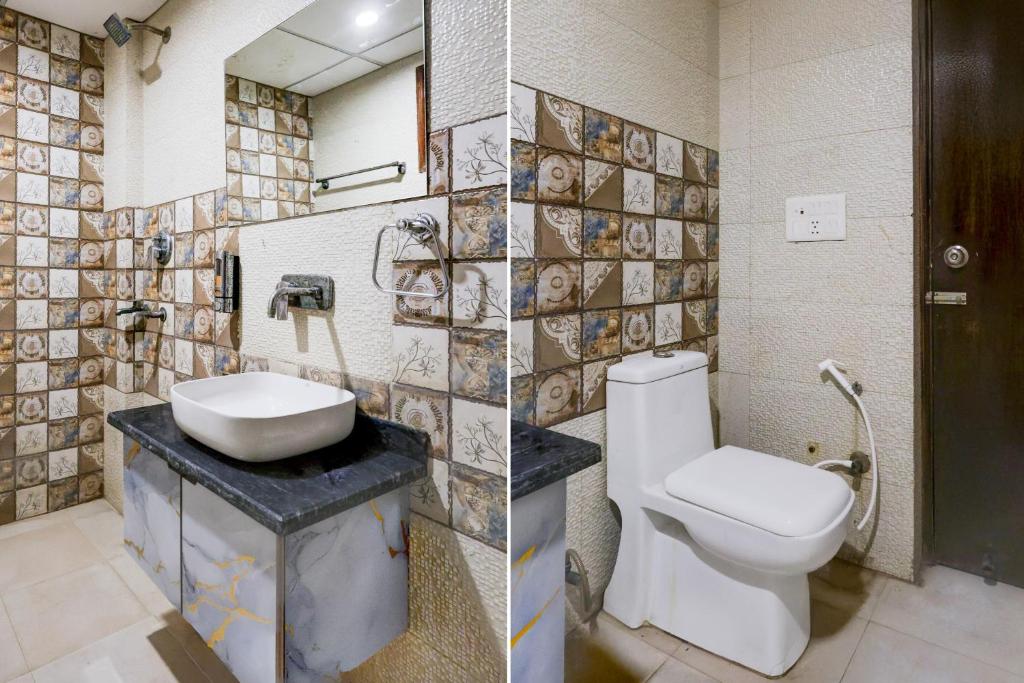 Koupelna v ubytování Super Hotel O Alipur Narela