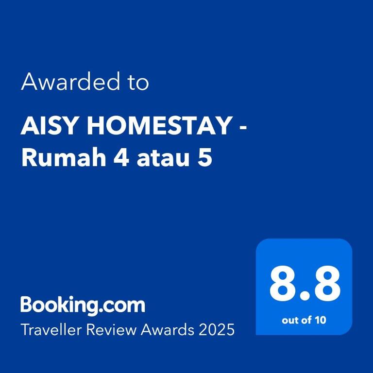 Certifikát, hodnocení, plakát nebo jiný dokument vystavený v ubytování AISY HOMESTAY - Rumah 4 atau 5