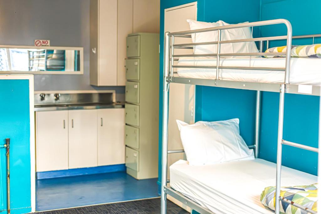 Kuchyň nebo kuchyňský kout v ubytování Crashpalace Backpackers
