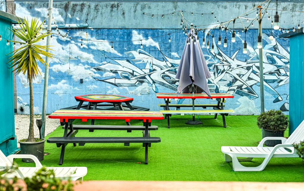 Zahrada ubytování Crashpalace Backpackers
