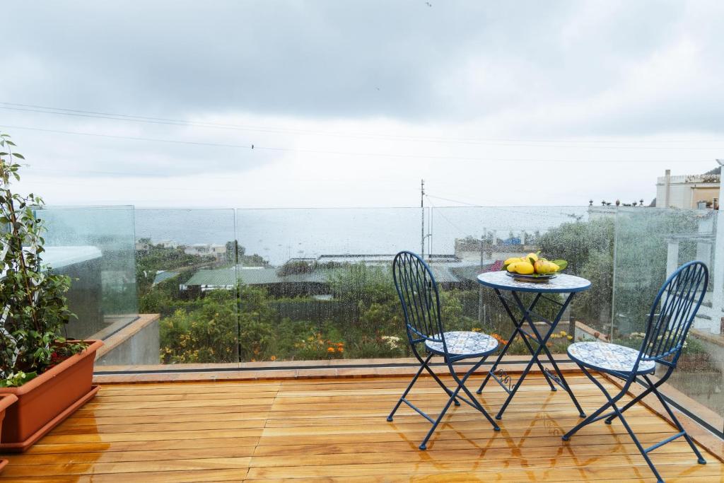 Balkon oz. terasa v nastanitvi La Scaletta