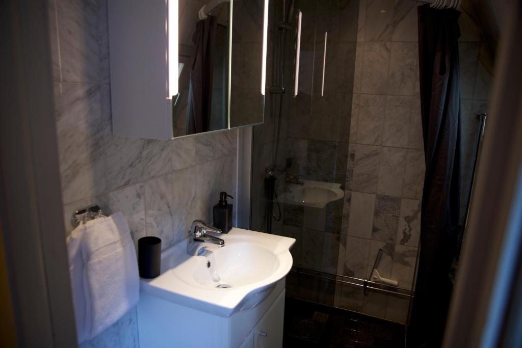 Koupelna v ubytování Hotel Sven Vintappare