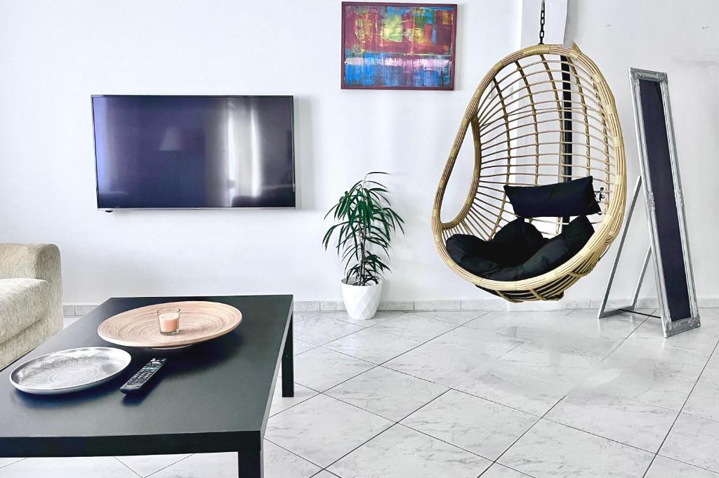 Televisyen dan/atau pusat hiburan di Central 7 - stylish apartment