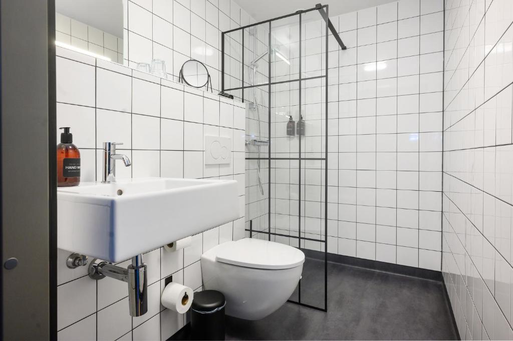 Koupelna v ubytování Blomlöfs Hotell Saltö