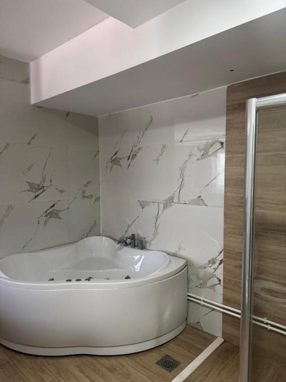 Koupelna v ubytování Hotel Palma