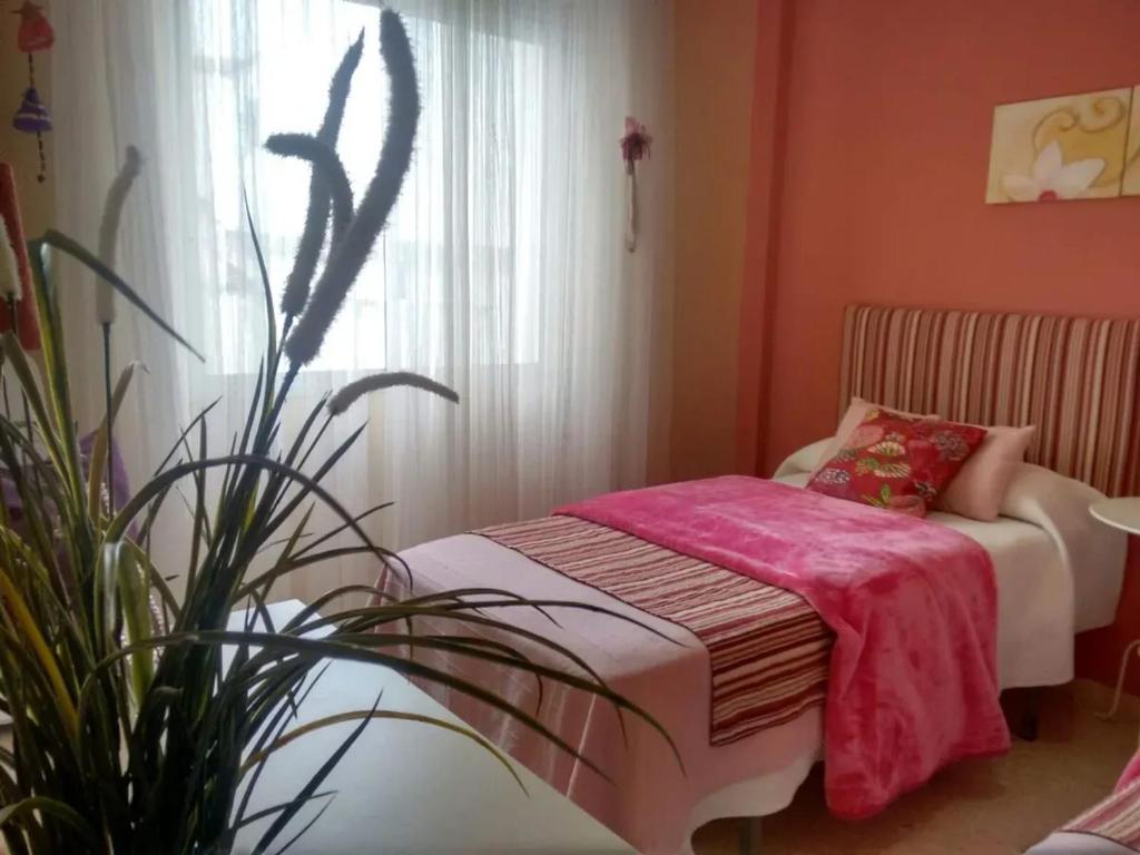 A bed or beds in a room at Charming apartment in El Puerto de Santa María with terrace