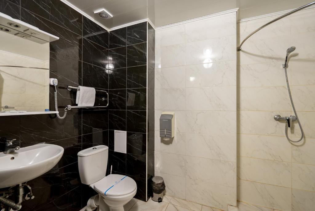 Koupelna v ubytování Hotel Verhovina