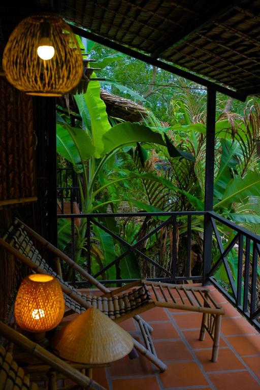 Balkón nebo terasa v ubytování Hometravel Mekong Can Tho