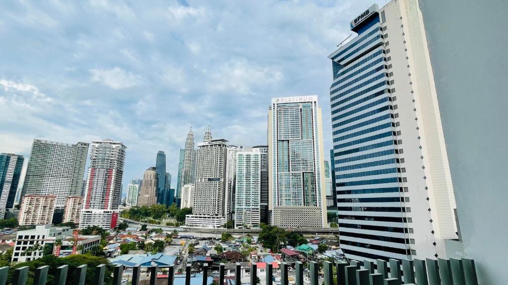 Nespecifikovaný výhled na destinaci Kuala Lumpur nebo výhled na město při pohledu z apartmánu