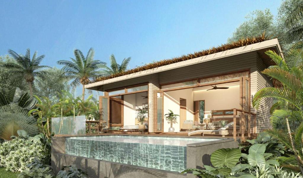 Bazén v ubytování Overthemoon Luxury Pool Villas nebo v jeho okolí