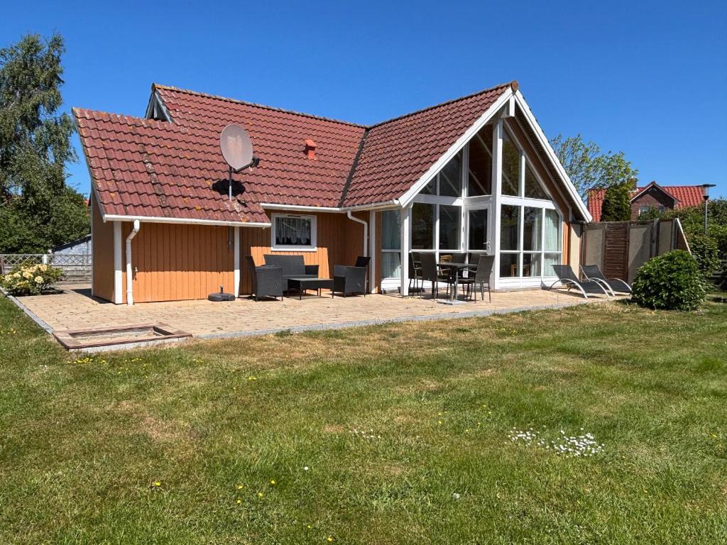 Bygningen som feriehuset ligger i