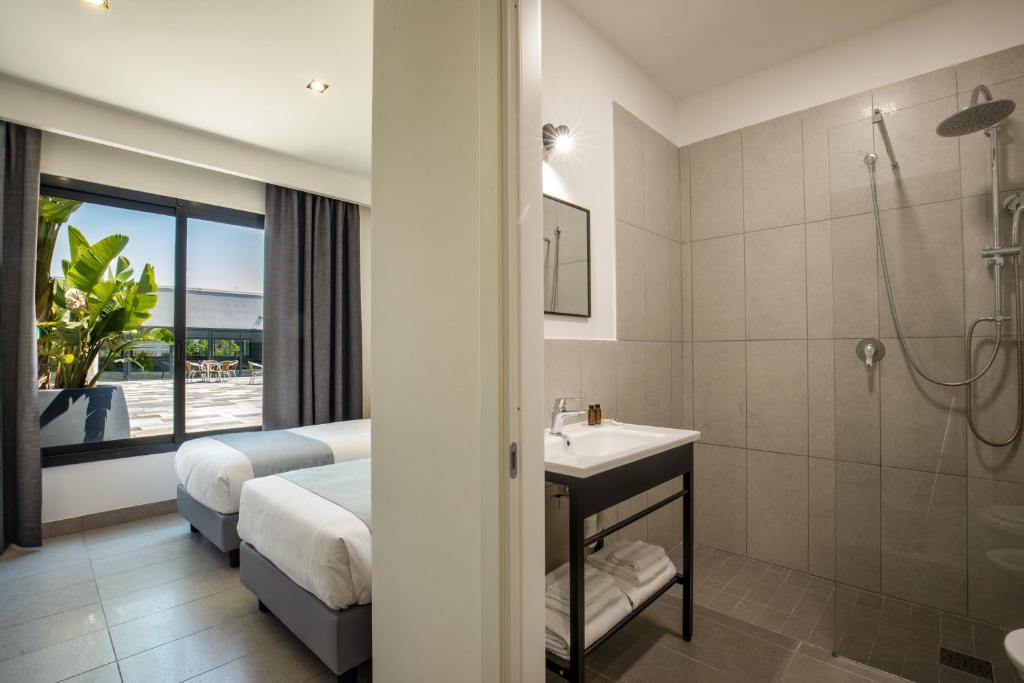 Koupelna v ubytování Simon Hotel Aprilia