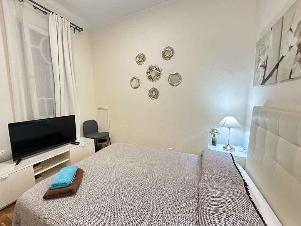 TV a/nebo společenská místnost v ubytování Rooms Aribau