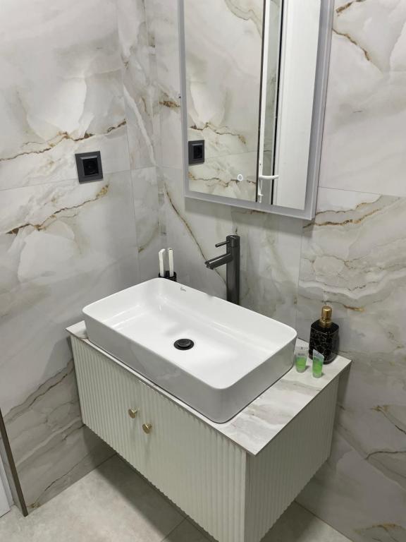 Koupelna v ubytování Zangu Hotel