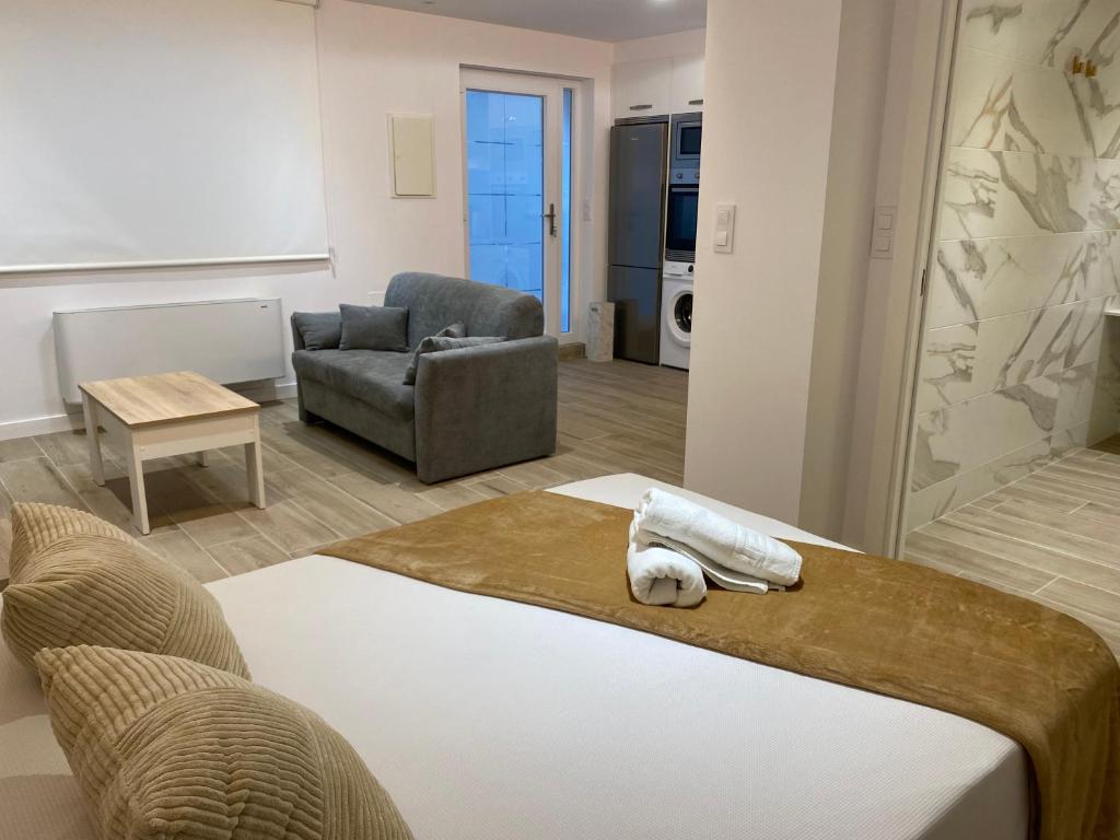 Posezení v ubytování Apartamento El puerto I- Finisterre