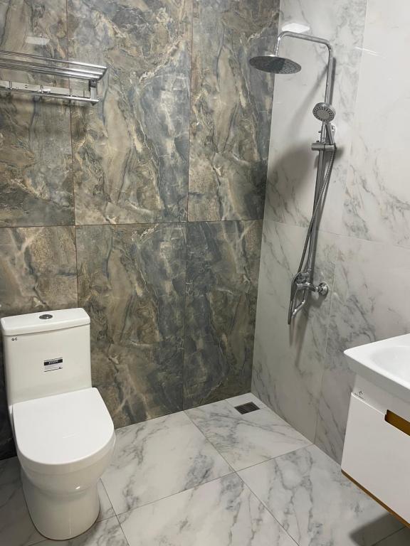 Koupelna v ubytování Zangu Hotel