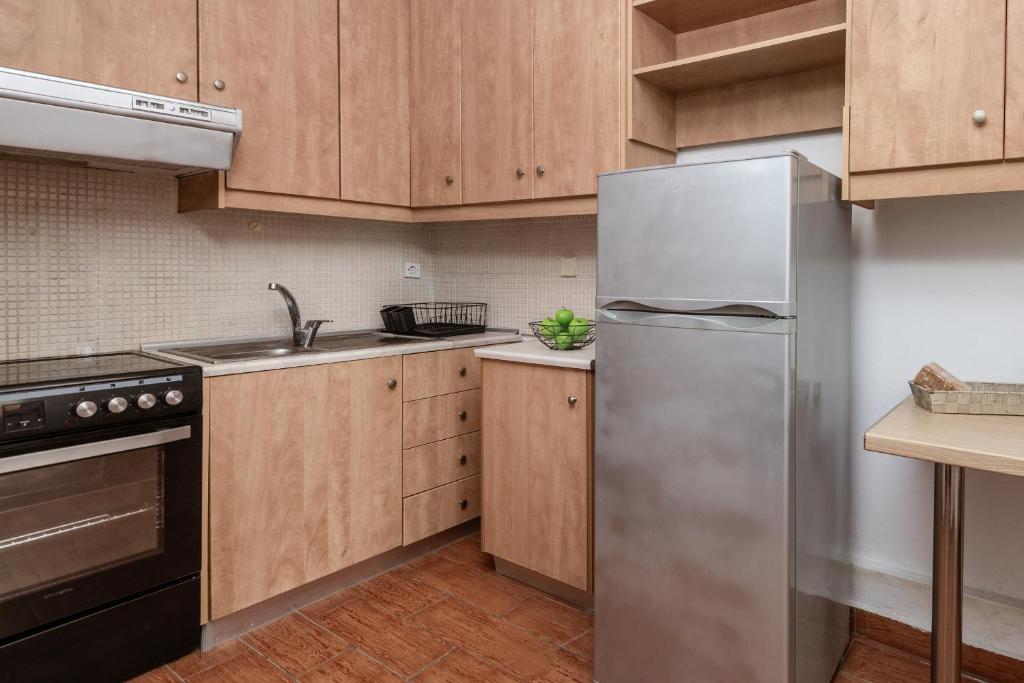 Kuchyň nebo kuchyňský kout v ubytování Alavastros Villa Maisonettes