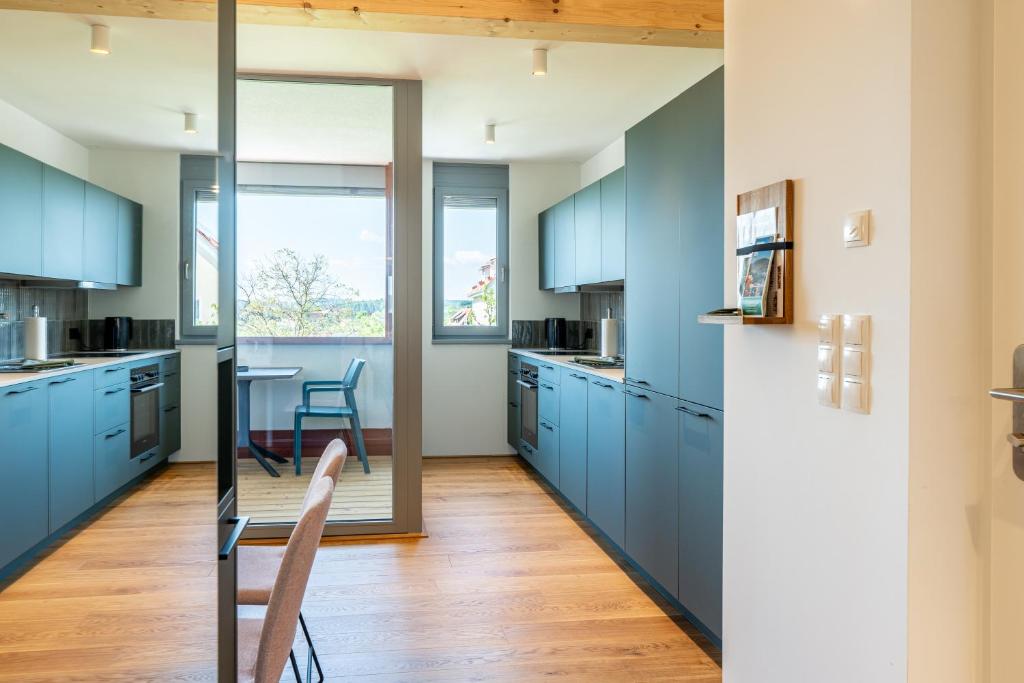 Kuchyň nebo kuchyňský kout v ubytování Apfelland Hideaways